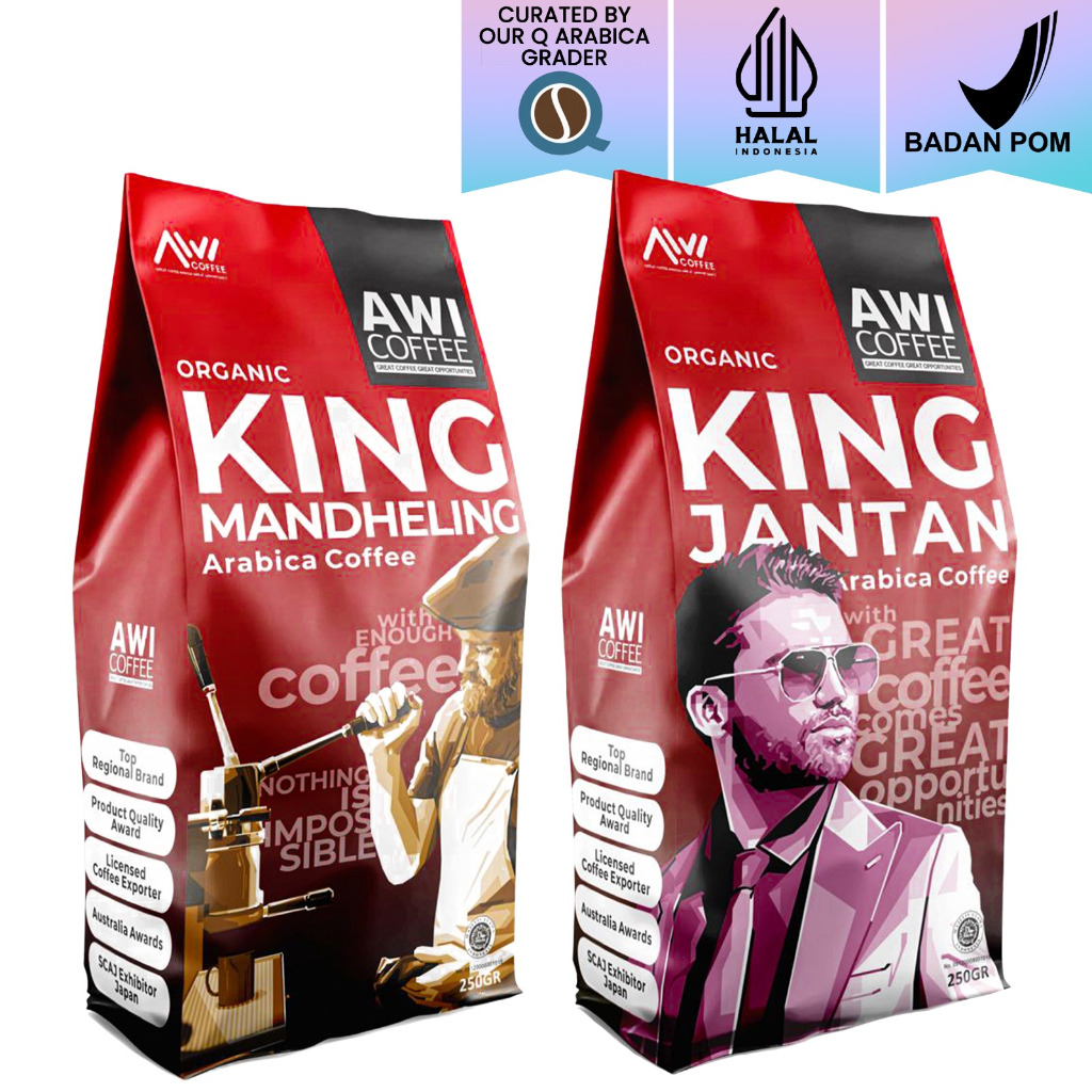 

AWI COFFEE | KING MANDHELING 250Gr & KING JANTAN 250Gr | Sumatera specialty