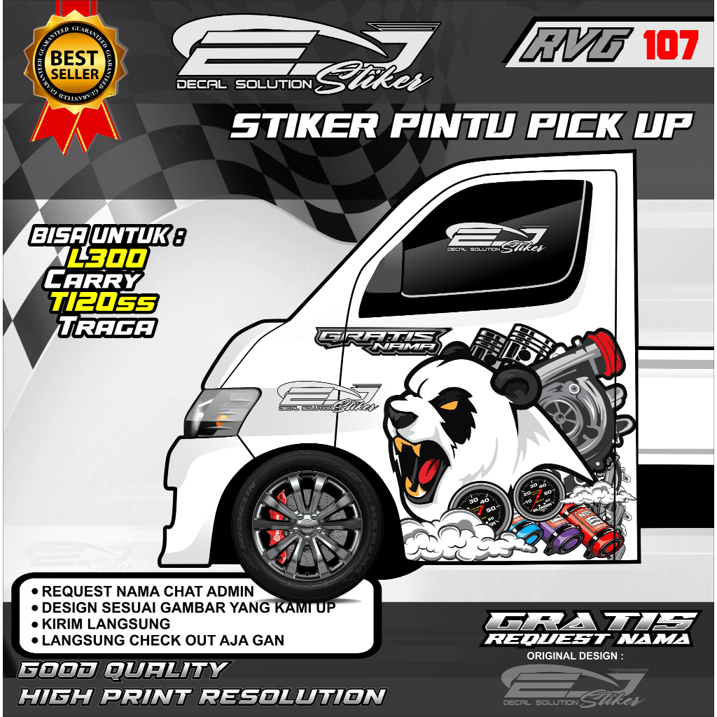 SCA1 STIKER CUTTING DECAL PINTU SAMPING MOBIL CARRY FUTURA PICK-STIKER DECAL FUTURA, T120SS CARRY