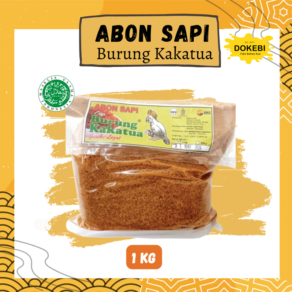 

ABON SAPI Cap BURUNG KAKATUA 1 KG - Label Hijau Khas Boyolali 1KG