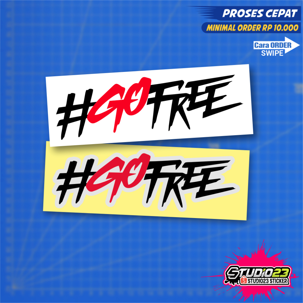 

Stiker Go free Pecco Cutting Stiker #GOFREE