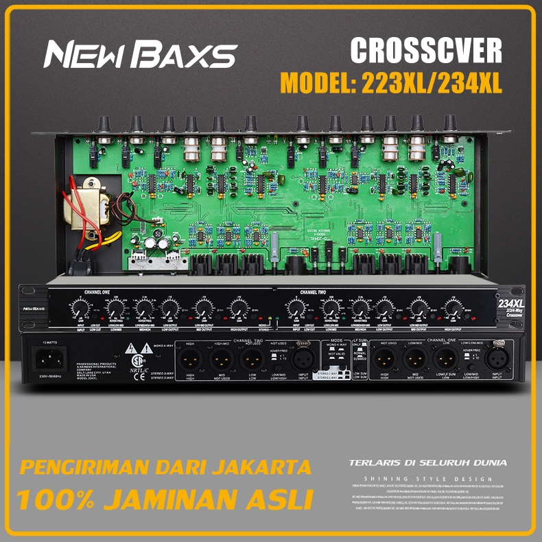 NEW BAXS crossover aktif  223XL/234XL/224XL CROSSOVER 2way 3 way 4 way murah silang elektronik cross
