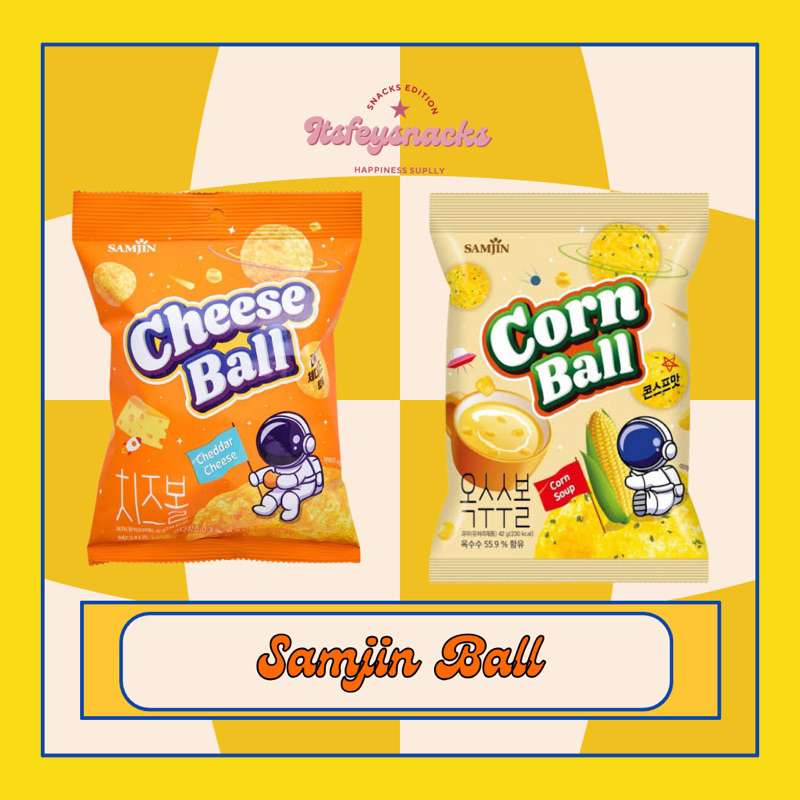 

[SAMJIN] CHEESE BALL & CORN BALL KOREA SNACK RASA JAGUNG DAN KEJU