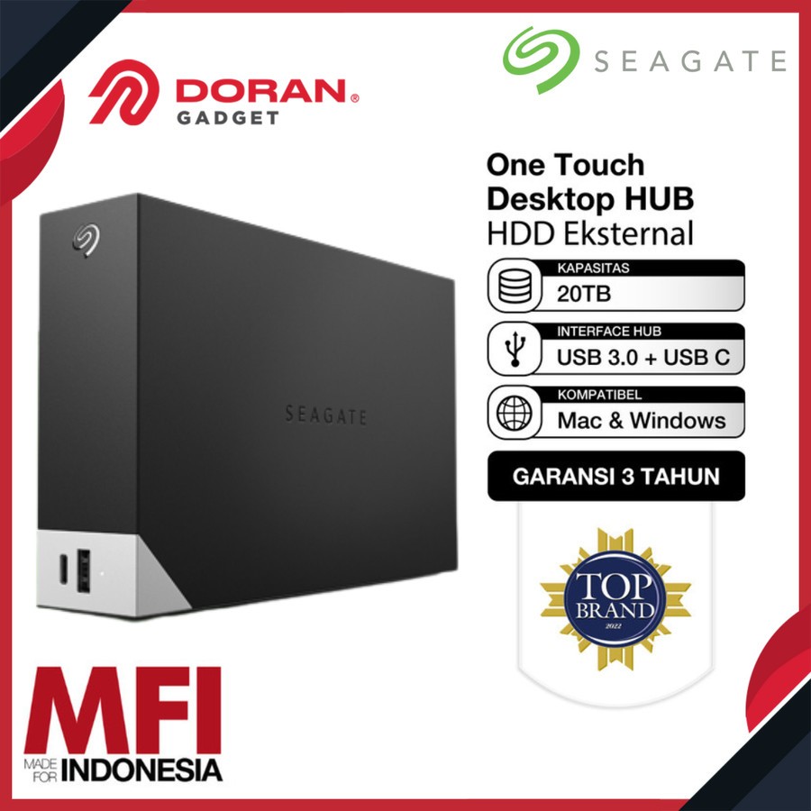 Seagate Hardisk One Touch Desktop HUB 3.5  4TB 6TB 8TB 10TB 12TB 14TB 16TB 18TB 20TB - Garansi Resmi