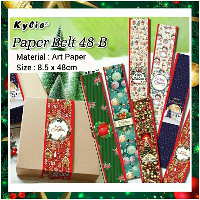 

Paper Belt Natal Pita Kertas Christmas Paperbelt Sleeve Hampers Sabuk