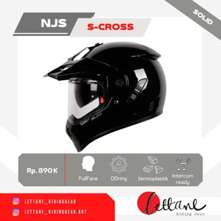 NJS S-CROSS Solid - Helm NJS Semi Cross Helm Adventure SCROSS