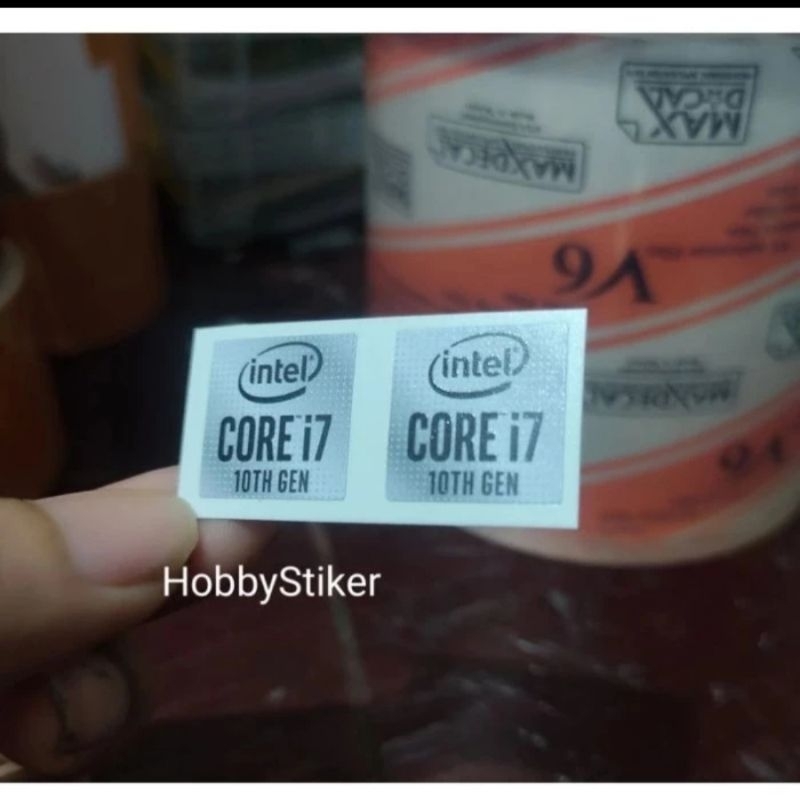 stiker custom core i7 gen 10 untuk laptop pc premium glossy