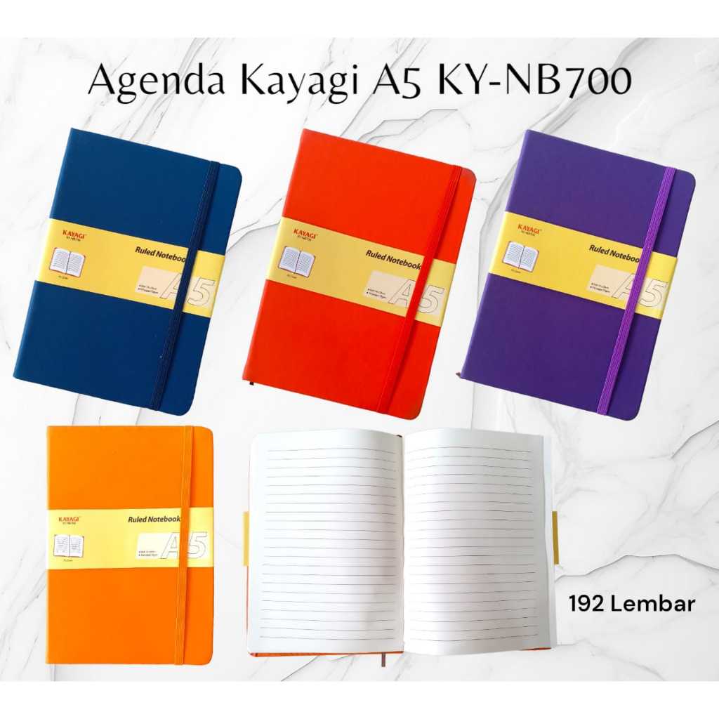 

AGENDA KAYAGI NB 700 UKURAN A5/NOTE BOOK COVER TEBAL TALI