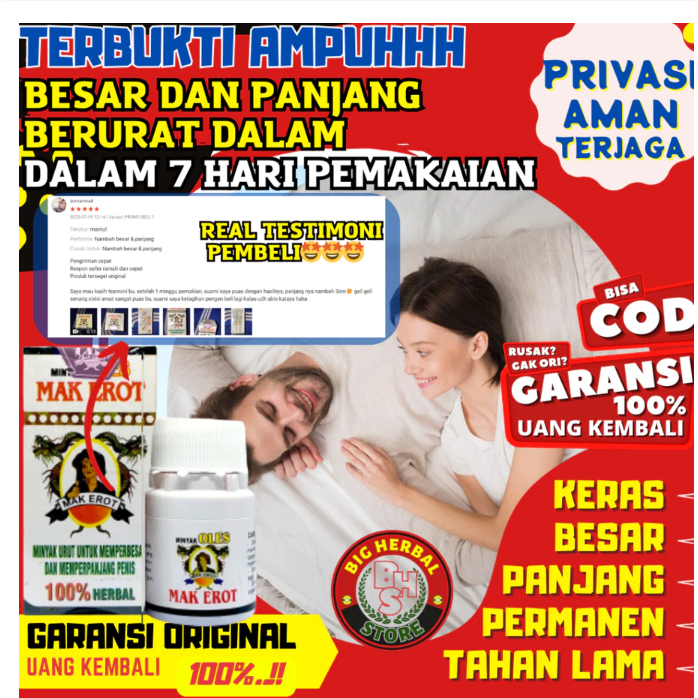[PRIVASI TERJAGA] Minyak Oil Mak Erot Oles Pembesar Pemanjang Mr p M.p Pria Permanen Kuat