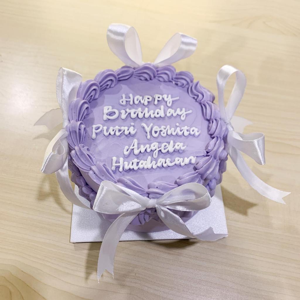 

Kue Ulang Tahun/Birthday Cake/Kue Ultah Tema Ribbon Purple/Kue Birthday Jakarta