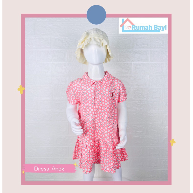 Dress Motif Polo Anak Import