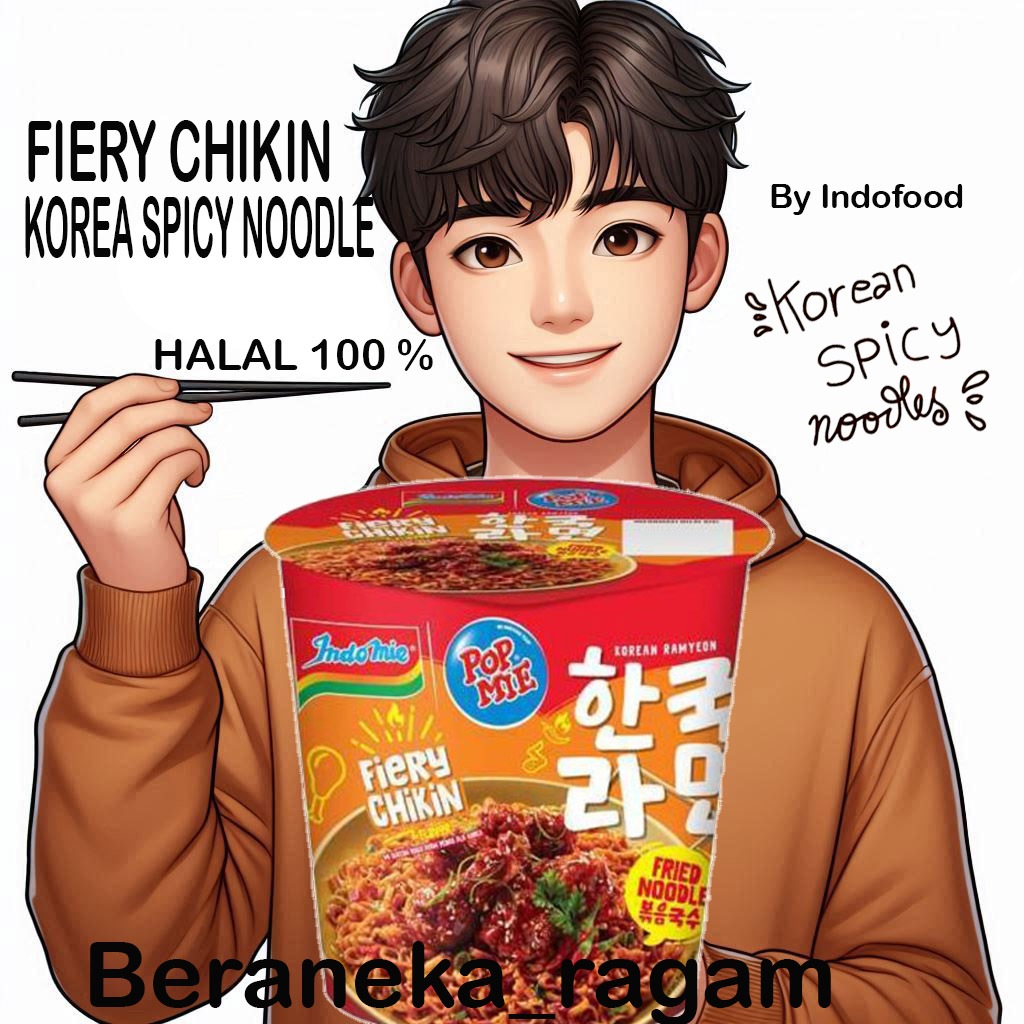 

MIE KOREA POP MIE FIERY CHIKIN SPICY NOODLE HALAL