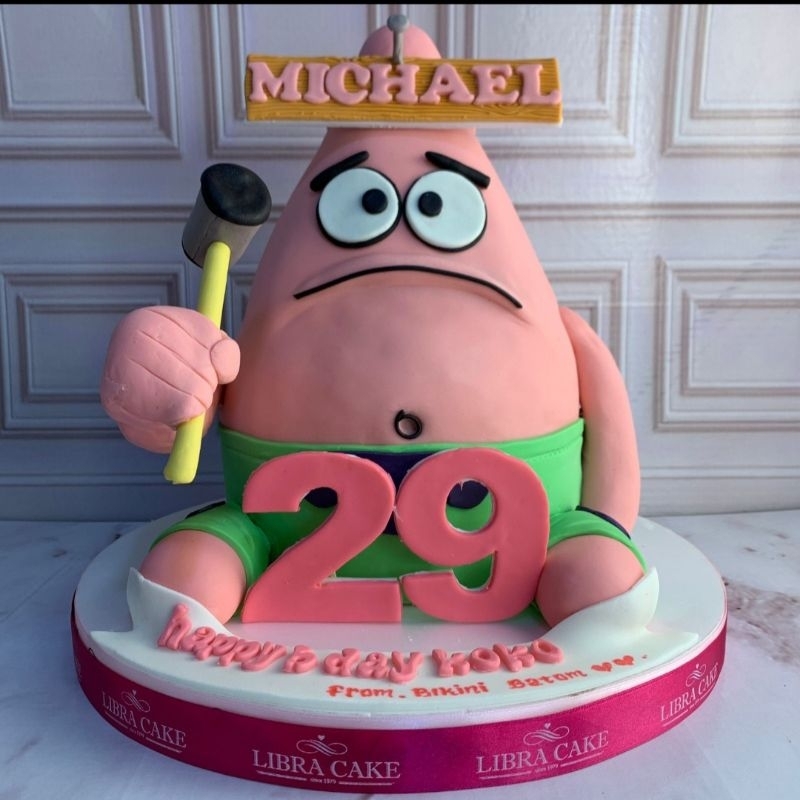 

kue ulang tahun/birthday cake/ costume cake/cakeanniversary/kue ultah tema patrick