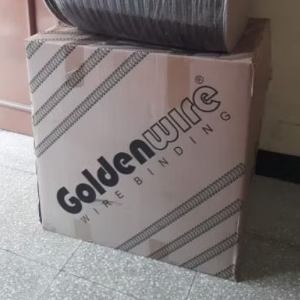 

Ring Jilid Kawat Nomor 10 Spiral 5/8 Spool Pitch 2:1 16mm 145 lembar Hvs 70gram Roll Golden Wire Binding