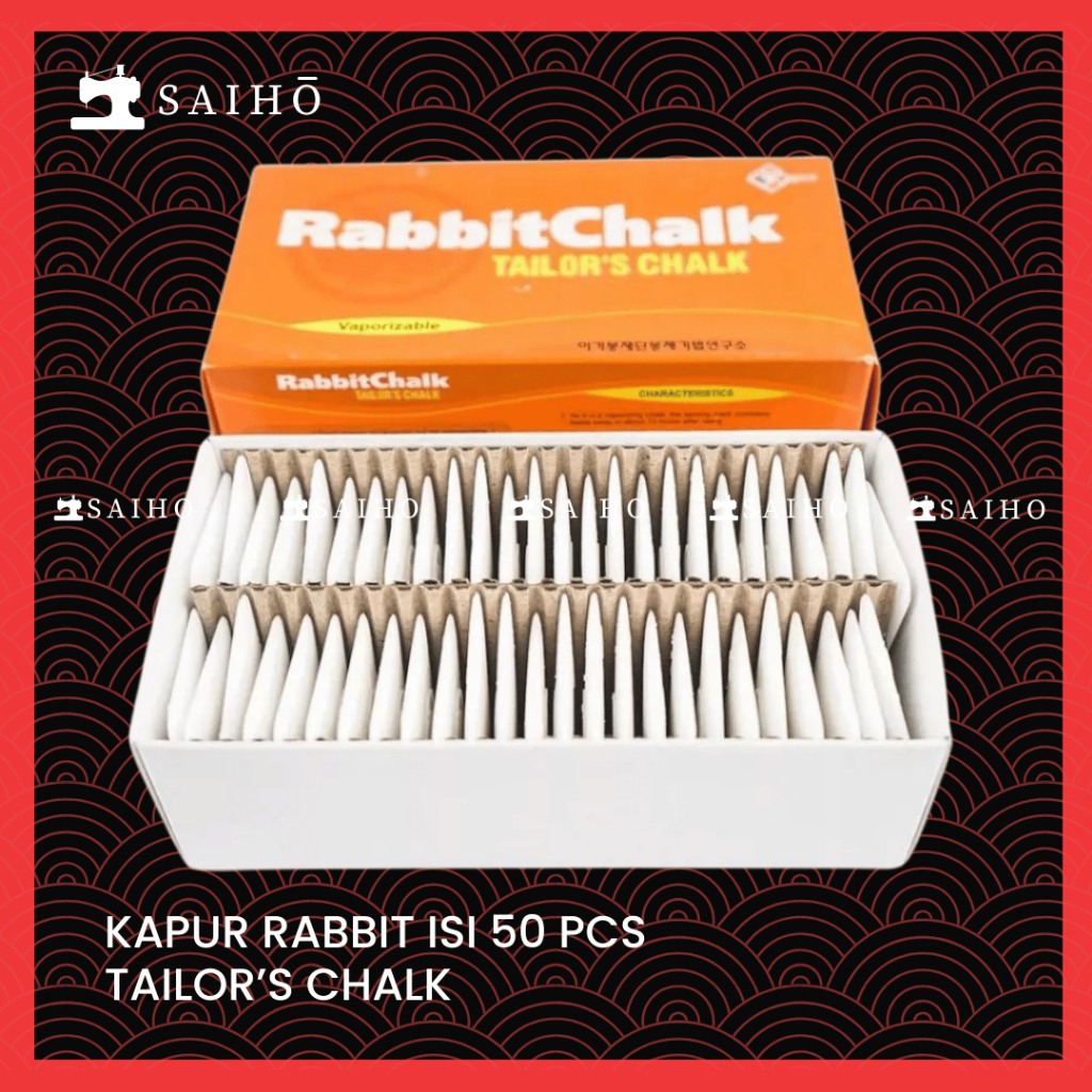 RabbitChalk Kapur Jahit Tailor Chalk Korea (1 kotak = 48 biji)