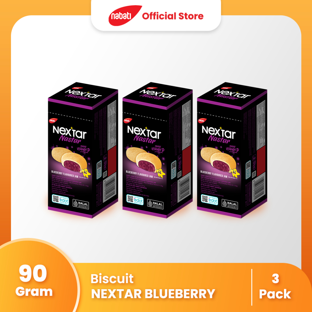 

[Bundle Pack Isi 3] Nextar Cookies Blueberry 90g