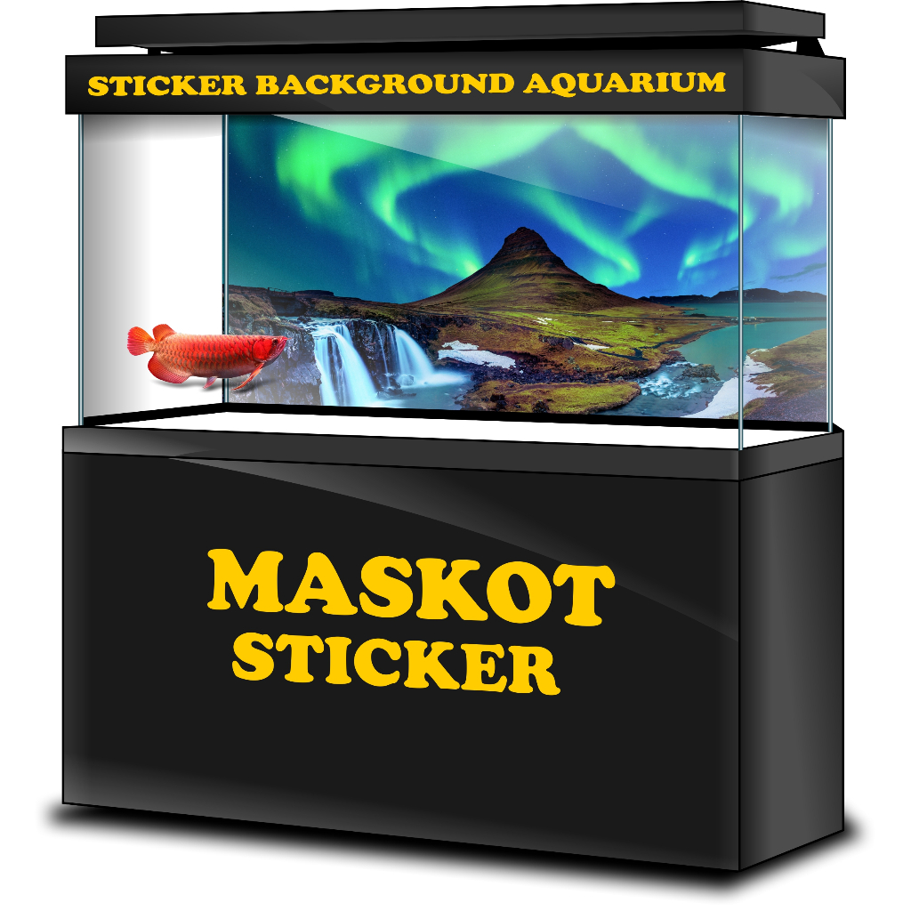 STICKER AQUARIUM, STIKER AKUARIUM, AQUASCAPE,  STIKER KACA AQUARIUM, STIKER BACKGROUND AQUARIUM, STI