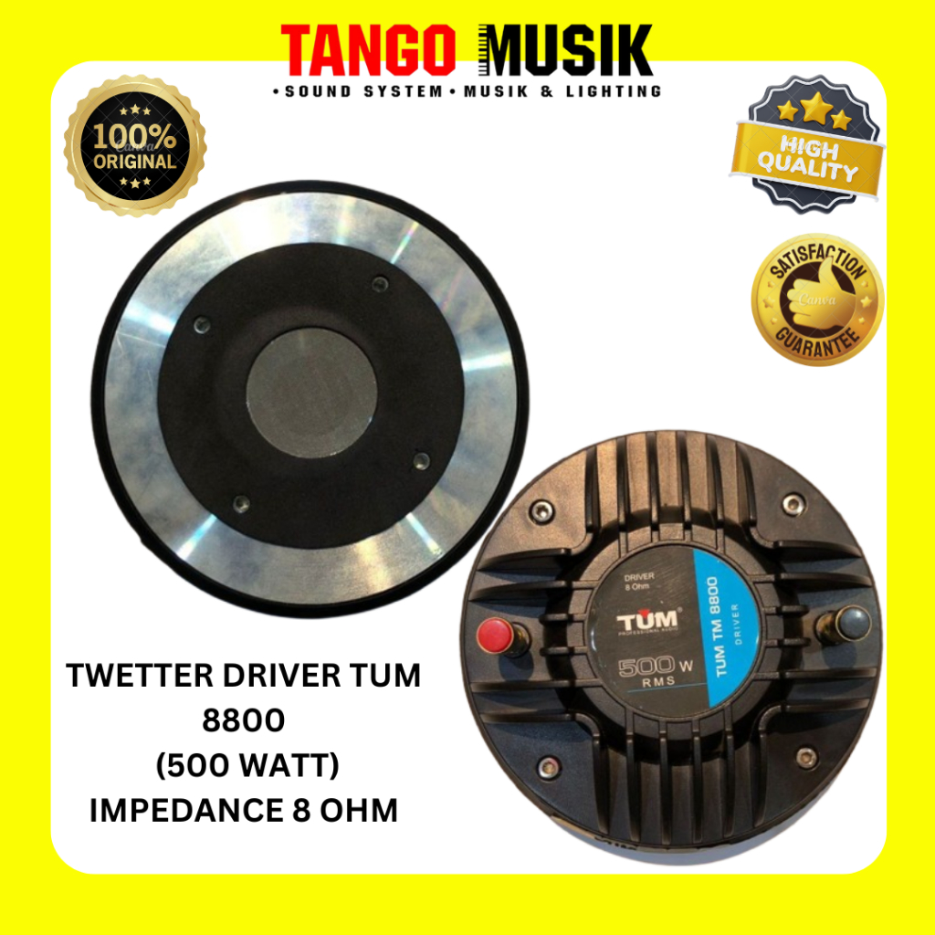 DRIVER TWETTER TUM TM 8800 500W 8 OHM ORIGINAL / TWITTER DRIVER TUM 500 WATT / Driver Tweeter TUM TM