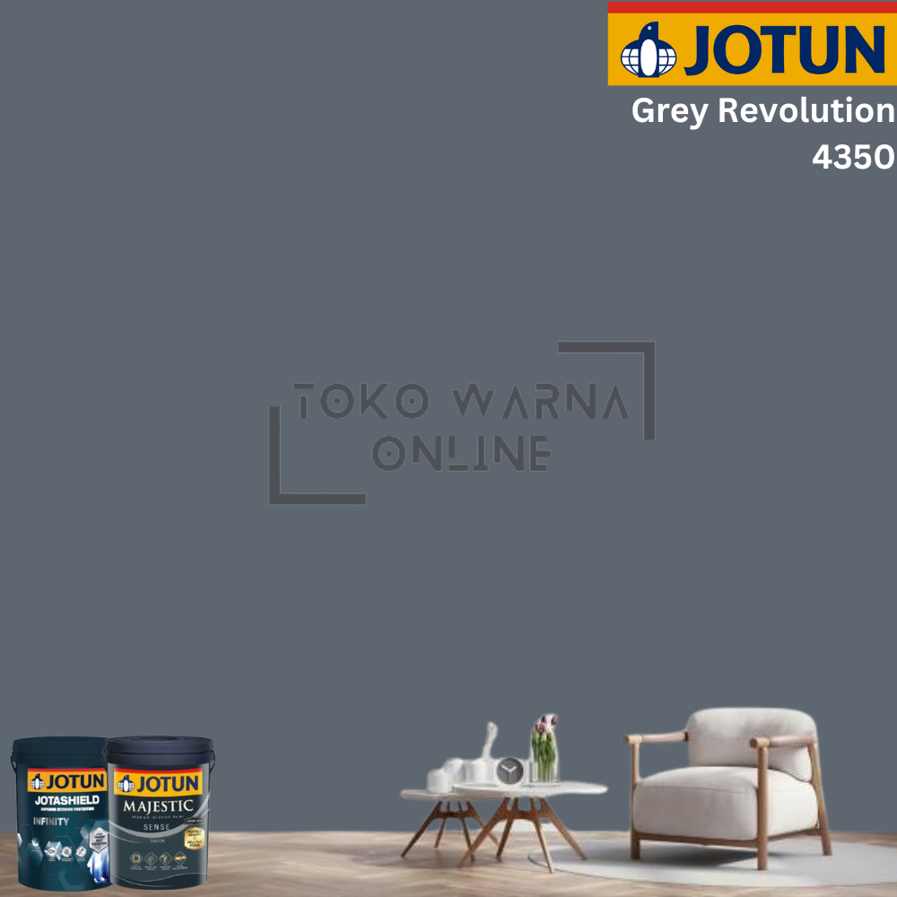 CAT TEMBOK INTERIOR JOTUN SERIES - GREY REVOLUTION 4350 (GALON)