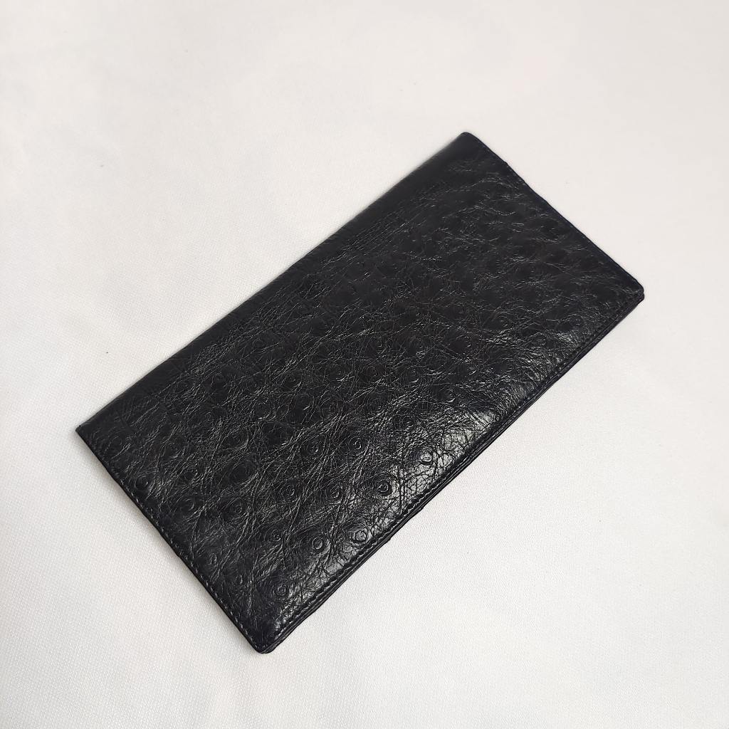 Dunhill Ostrich Black Long Wallet Preloved Second Dompet