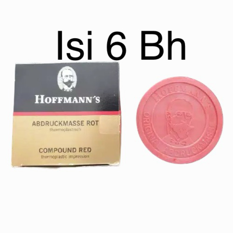 1 KOTAK (6 buah) HOFFMANN Impression Compound | Karet Ukur Thermoplastic Gigi Dental Hoffmann's Wax