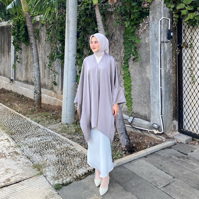BLOUSE TUNIK KAFTAN OVERSIZE / TUNIK KAFTAN SILK / TUNIK TERBARU / TUNIK FORMAL CASUAL