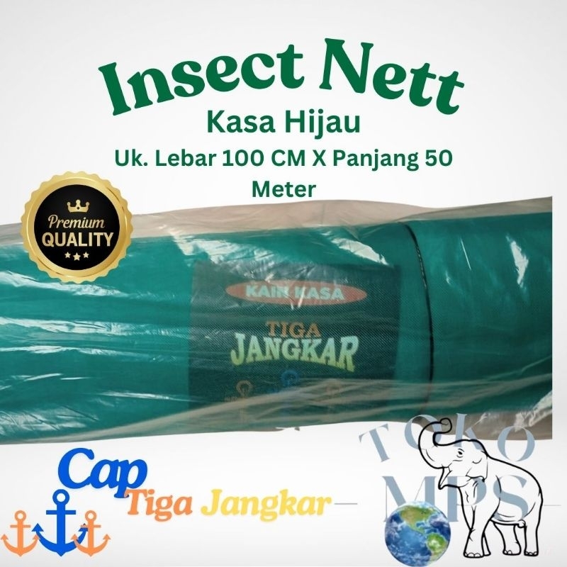 Insect Net / Kasa Hijau Cap Tiga Jangkar Roll