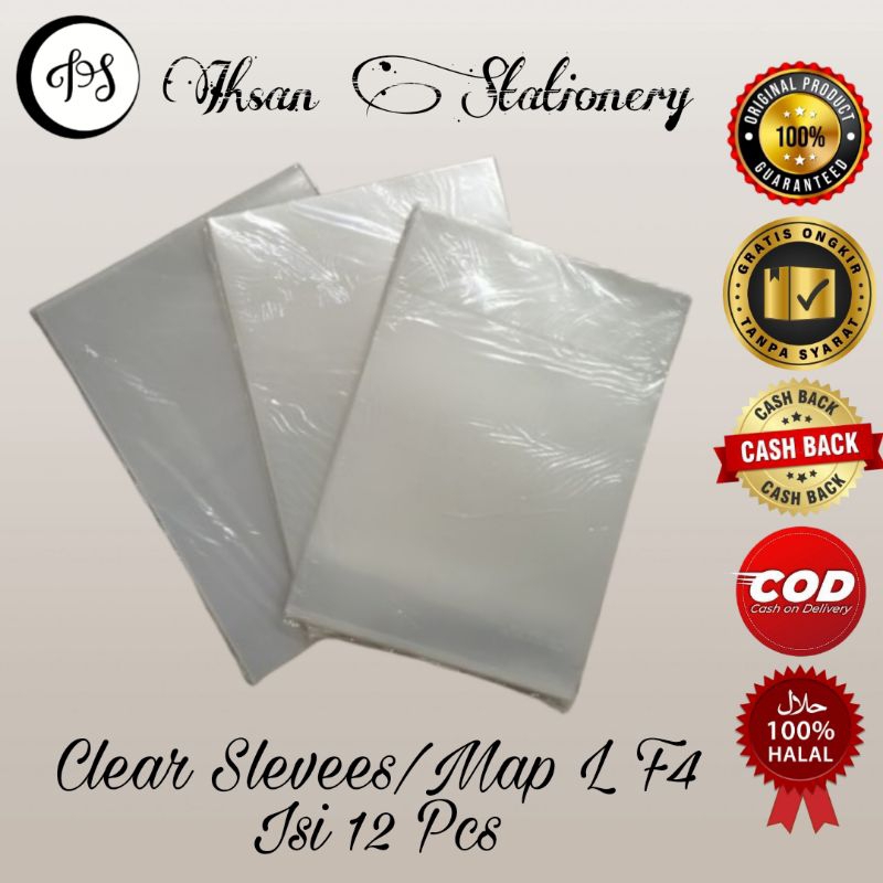 

Clear Slevees/Map L F4/Folio Isi 12 Pcs (1 Pack)