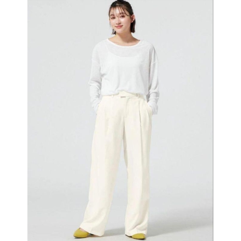 GU WOMEN LOW WAISTED PANTS IN BROKEN WHITE
