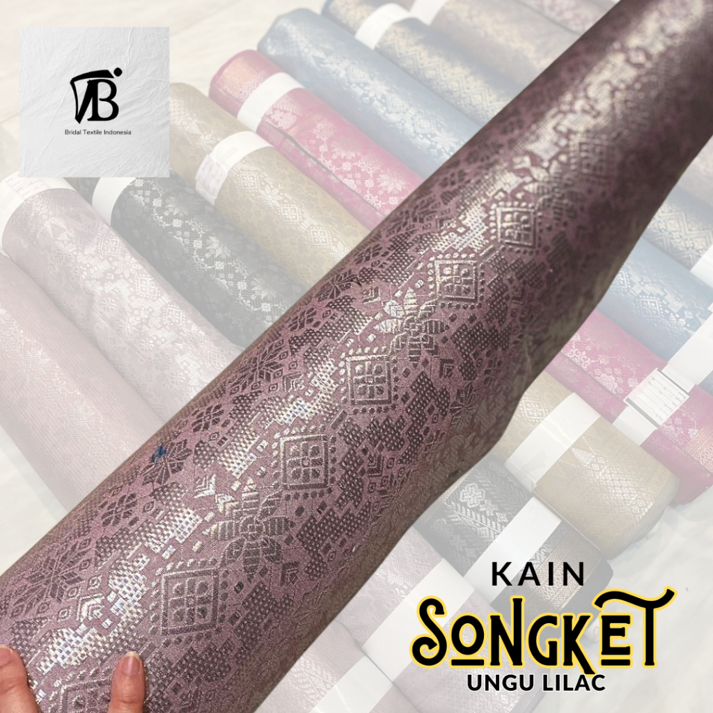 Kain Bahan Songket Tenun Palembang Premium Quality | Bahan Bakal Rok Songket Tenun Palembang | Kain 