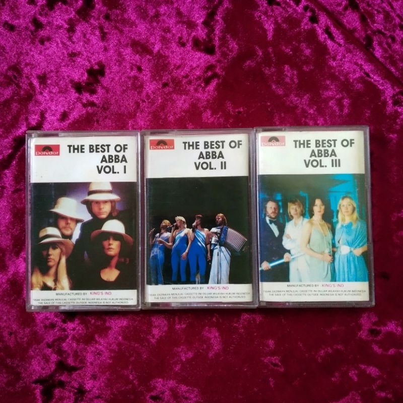 Kaset ABBA - The Best Of ABBA Vol. I, II & III (Paket 3 Kaset)