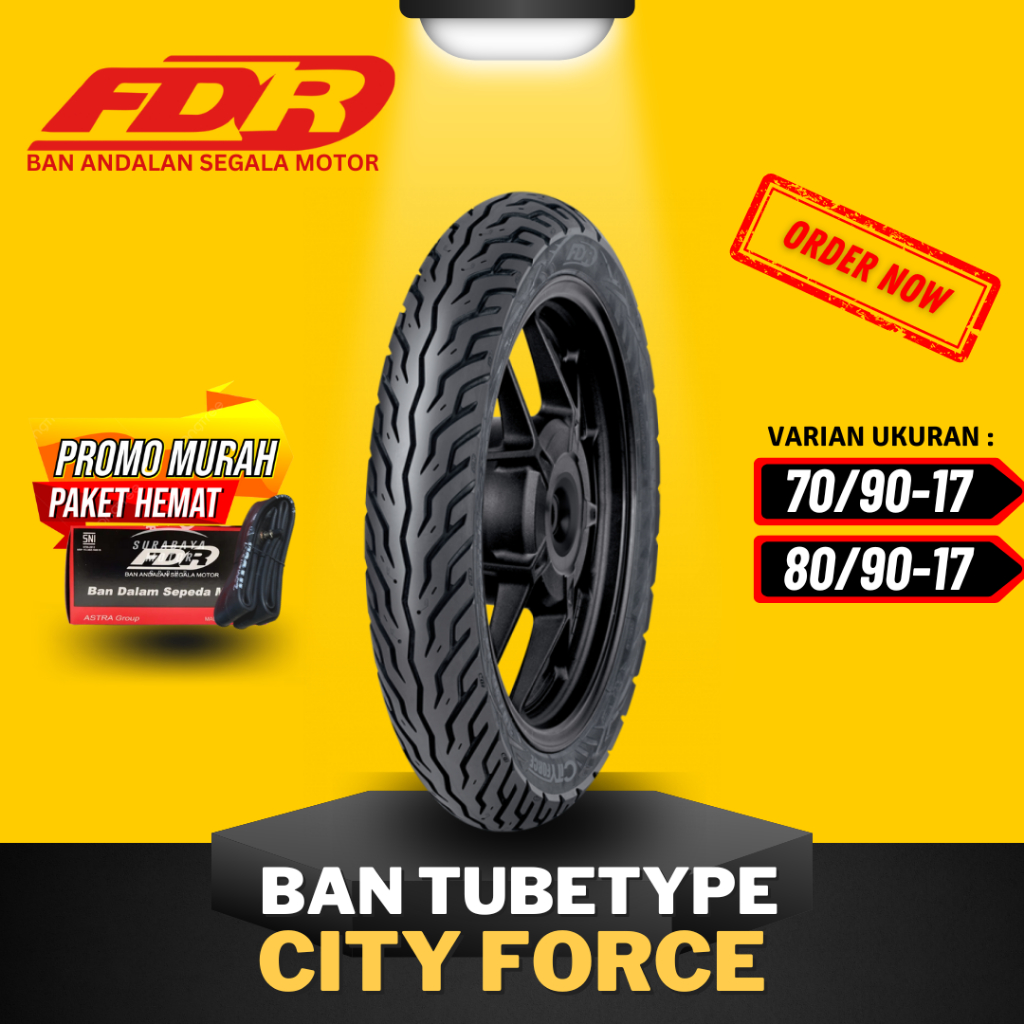 [READY COD] BAN FDR CITY FORCE TUBETYPE RING 17 / BAN FDR TUBETYPE CITY FORCE TT RING 17 ( 70/90-17 