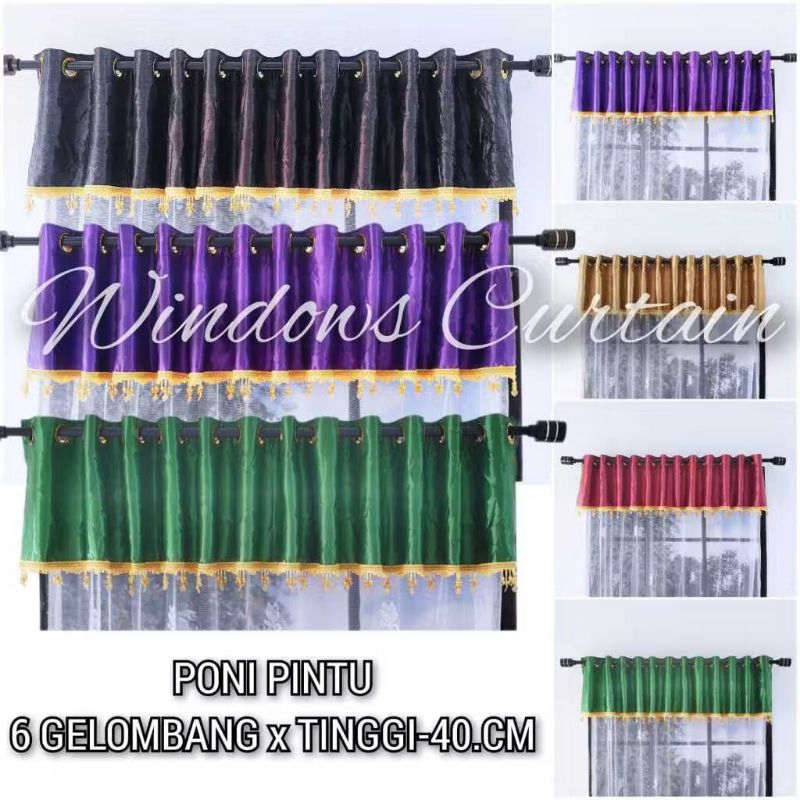 Gorden Poni Pintu Blackout Import Glossy Model Poni Rumbai