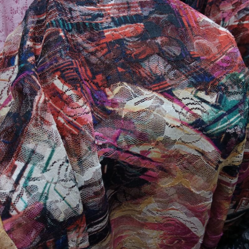 Kain brokat - kain brokat tille - kain brokat motif - kain tille brokat - kain brokat rajut - kain b