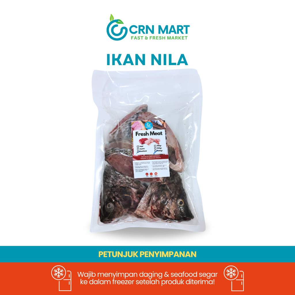 CRN MART - Ikan Nila Segar Per Ekor/Ikan Air Tawar Segar/Ikan Nila Fresh Per Ekor 0.8-1kg