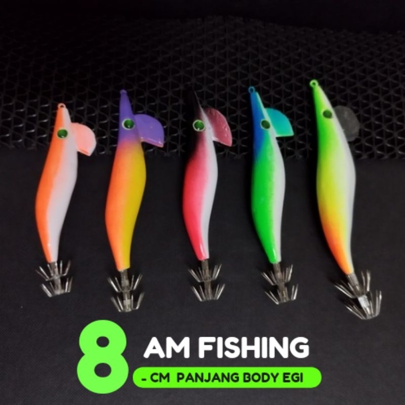 Umpan cumi egi kayu panjang body 8 cm