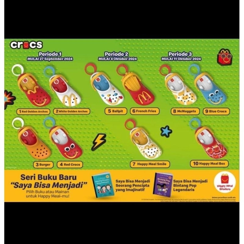 Happy Meal Crocs Mcd McDonald's keychain