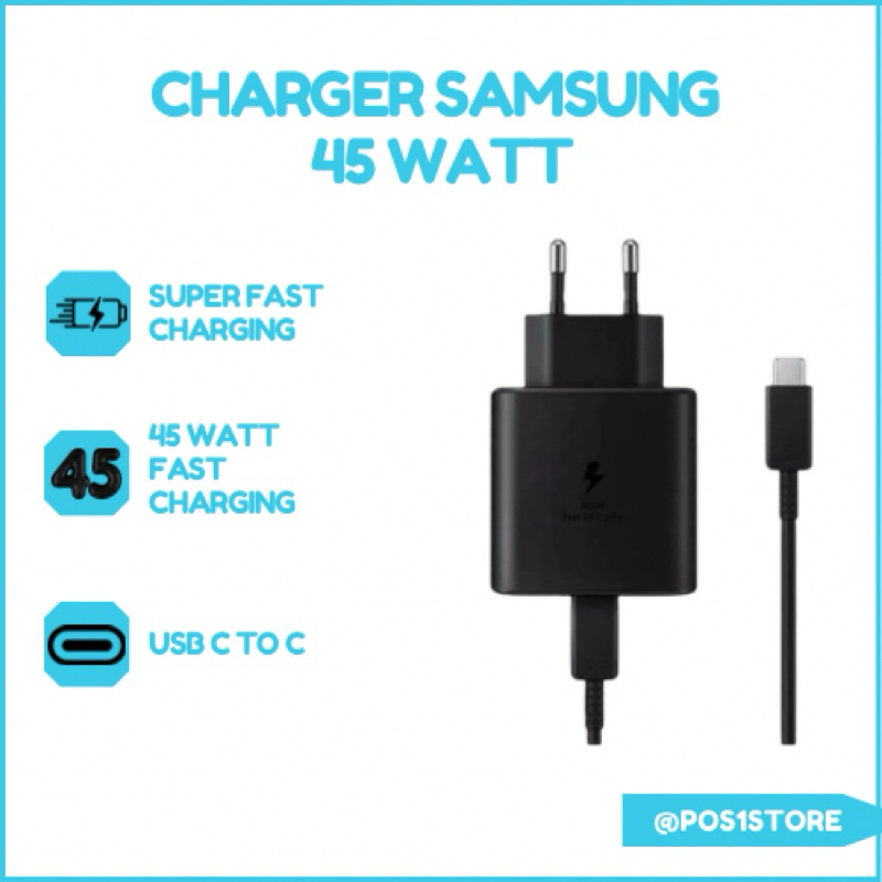 SAMSUNG CHARGER 45WATT TYPE-C to TYPE-C SUPERFAST CHARGING