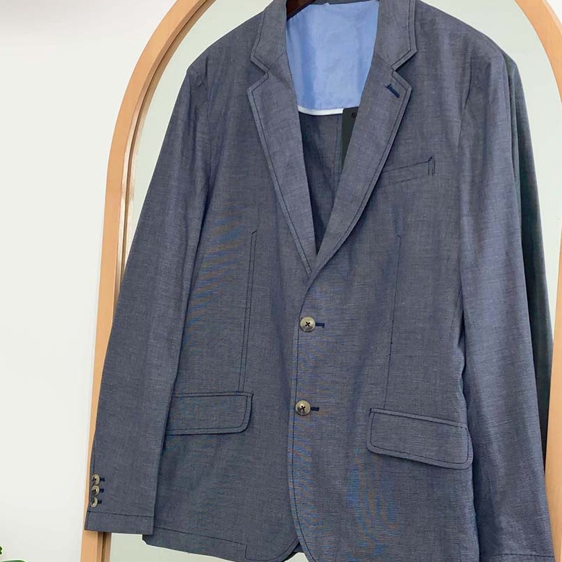 Hot Jack  Jones Blazer Pria Lengan Panjang 7 Grey Long Slim Fit Outer