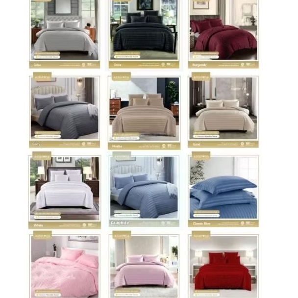 Sprei Katun micro tencel 280 Murah Free Anti Geser | Sprei katun lokal premium | Sprei Aesthetic hom