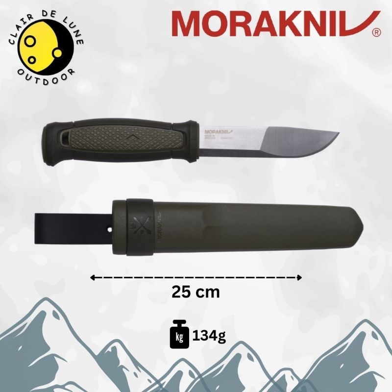 Morakniv Kansbol With Polymer Sheath (S) Stainless Steel / Pisau Bushcraft Survival