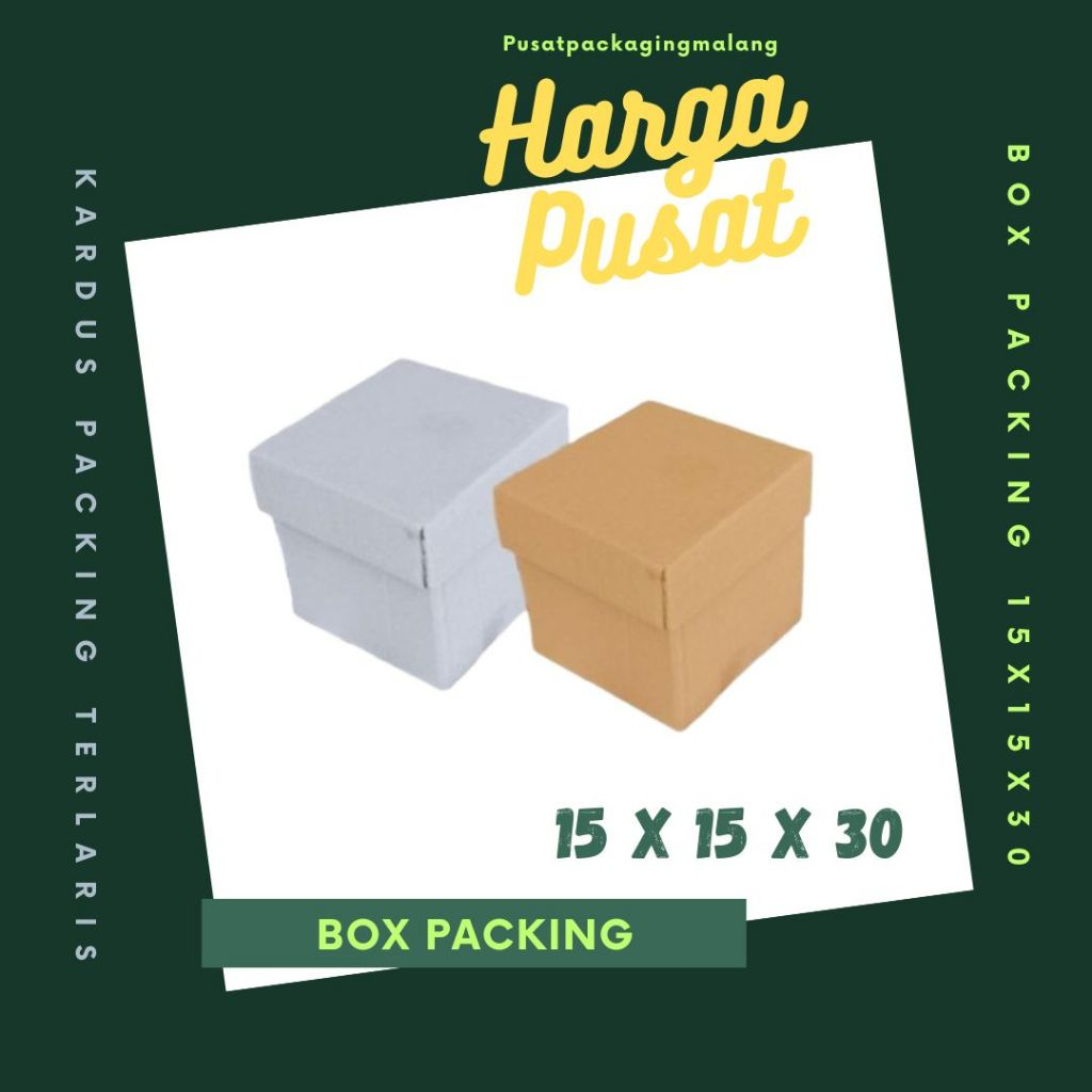 

Box Kado 15x15x30 / 15x15x20 / 15x15x10 (Set Top/Bot Heebe) Kardus Packing/Karton/Paking/Polos/Hampers/Boneka/Buah/Puding/Tart