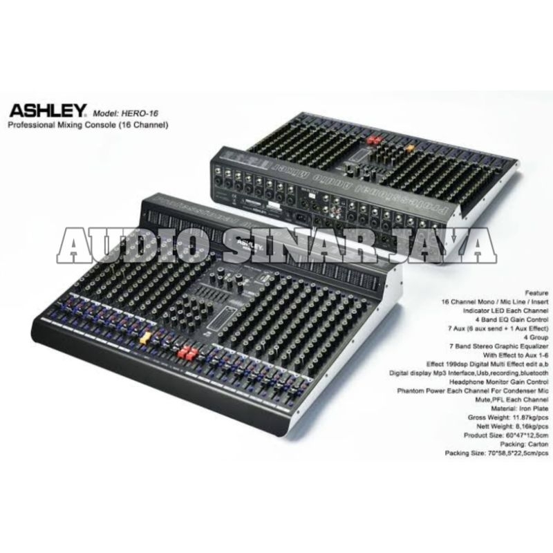 Mixer Ashley Hero 16 ( 16 Channel )