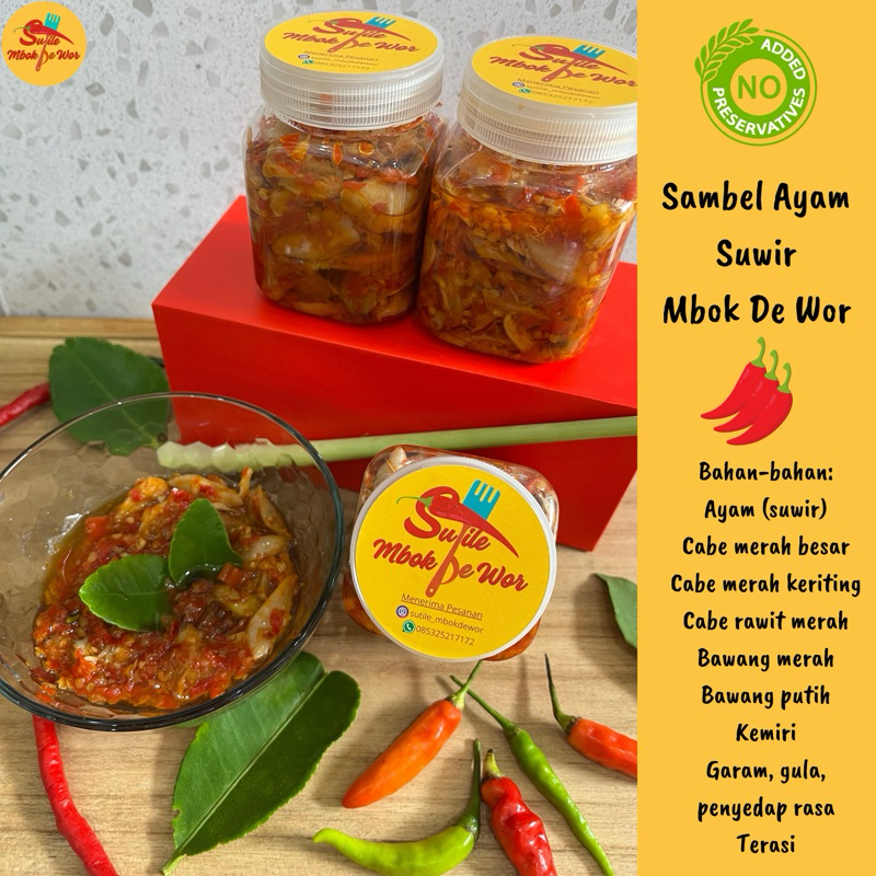 

Sambal Ayam Suwir Mbok De Wor