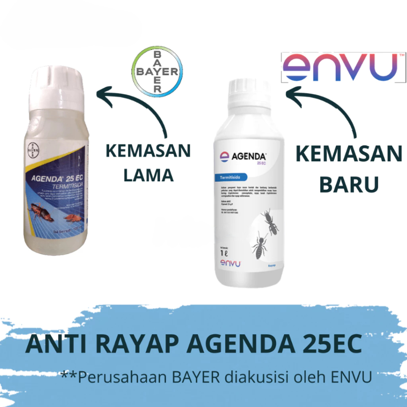 Agenda Anti Rayap 25 EC 100 ml Baru Siap Pakai Tanpa Bau anti rayap - pengawet kayu produk BAYER/Oba