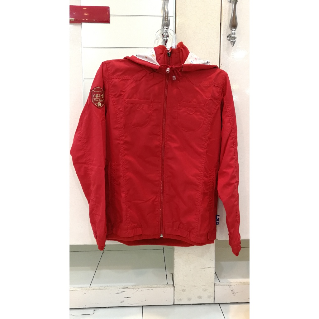 JAKET PARASIT WANITA RED UP MERAH XXL-5XL