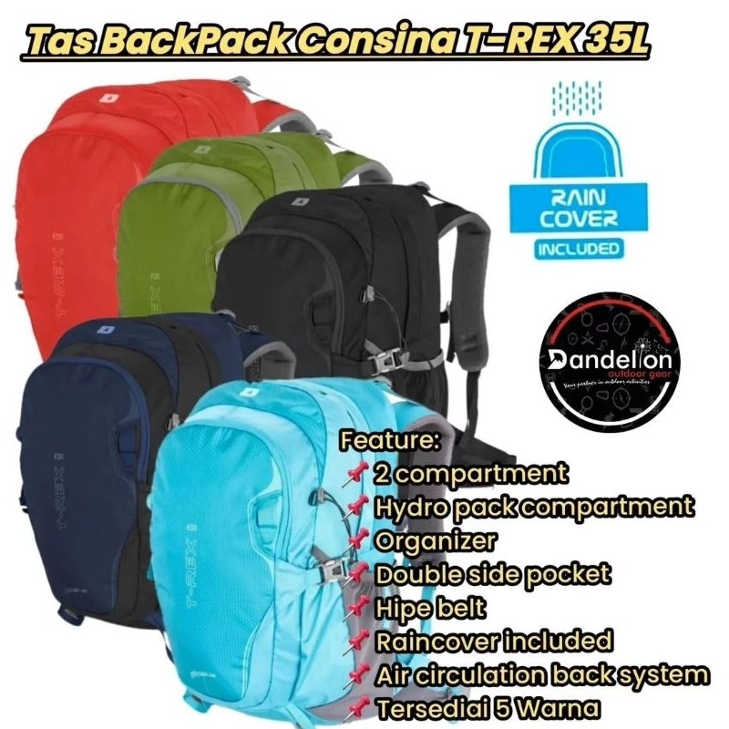 Tas Backpack Consina T-REX 35L