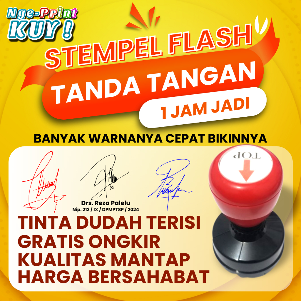 

STEMPEL TANDA TANGAN BERBAGAI WARNA DAN UKURAN