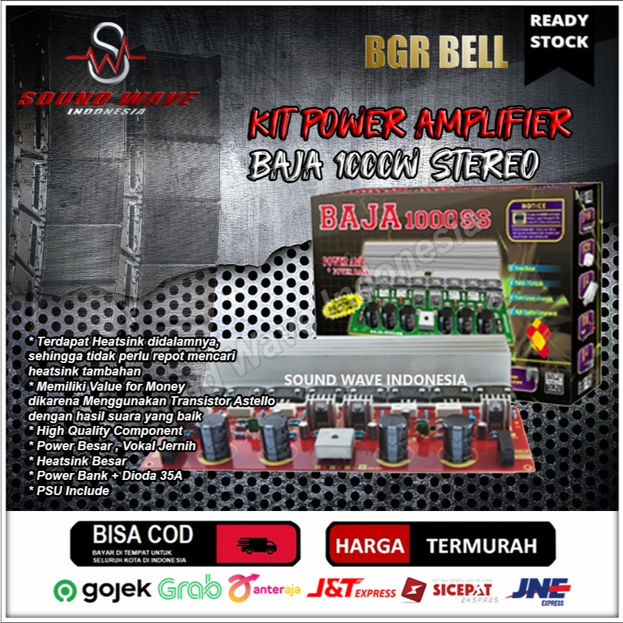 KIT POWER AMPLIFIER BAJA 1000W STEREO