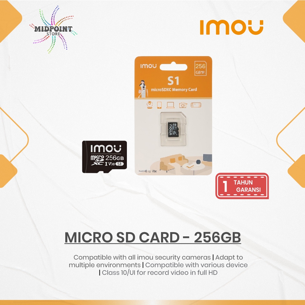 Imou 256GB MicroSD Memory Card for CCTV Class 10