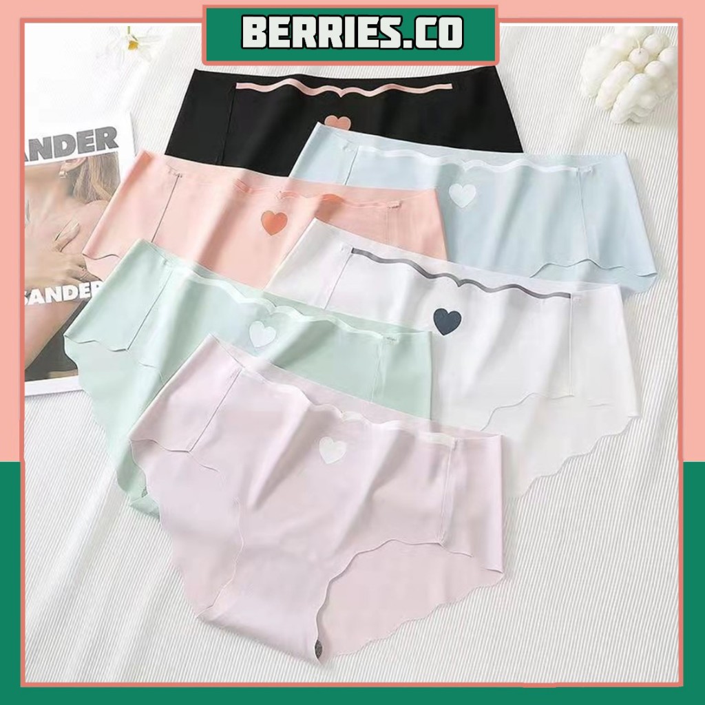 BRI*CD1801 Celana Dalam CD Seamles Tanpa Jahitan Anti Nyeplak Fashion Es Sutra Katun Wanita